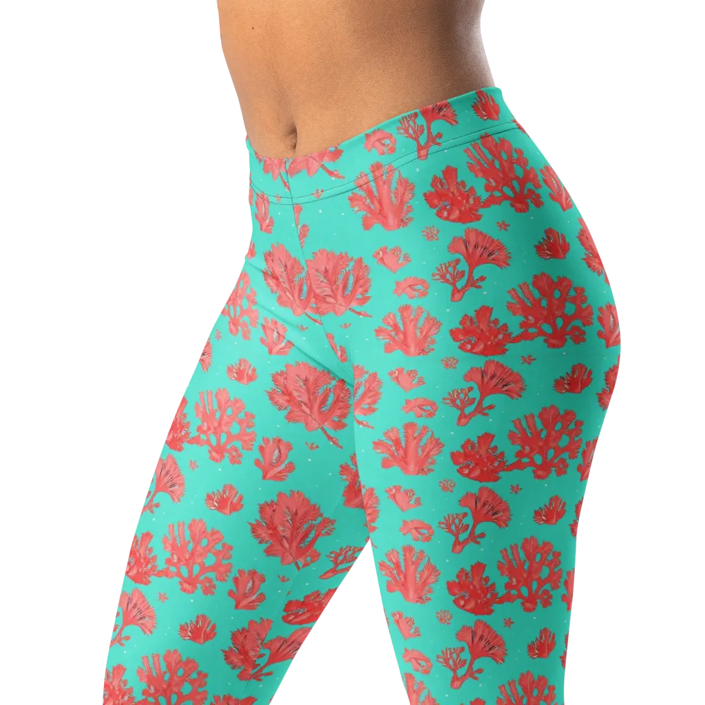 Reef Garden on Leggings — Left Front