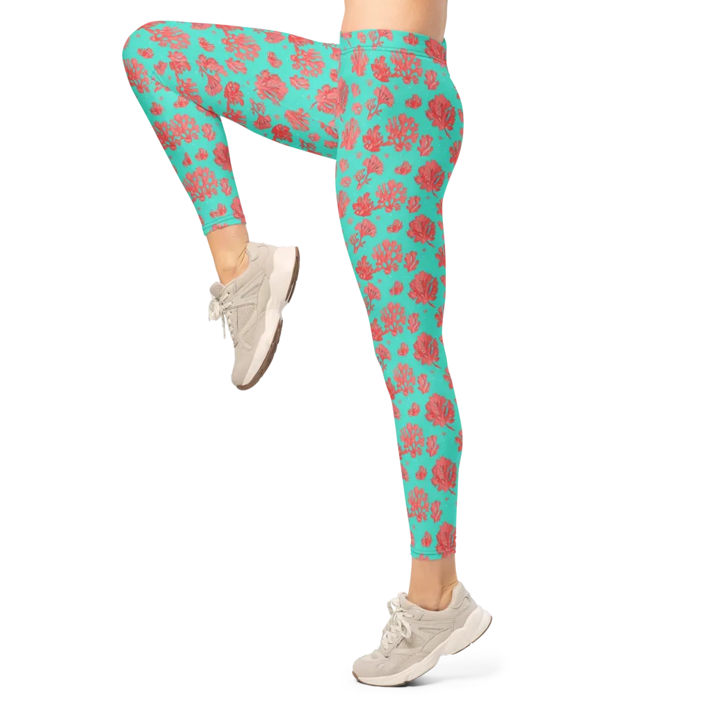 Reef Garden on Leggings — Left