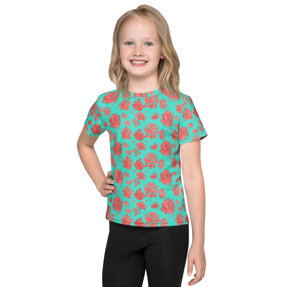 Reef Garden on Kids Crew Neck T-Shirt — Front