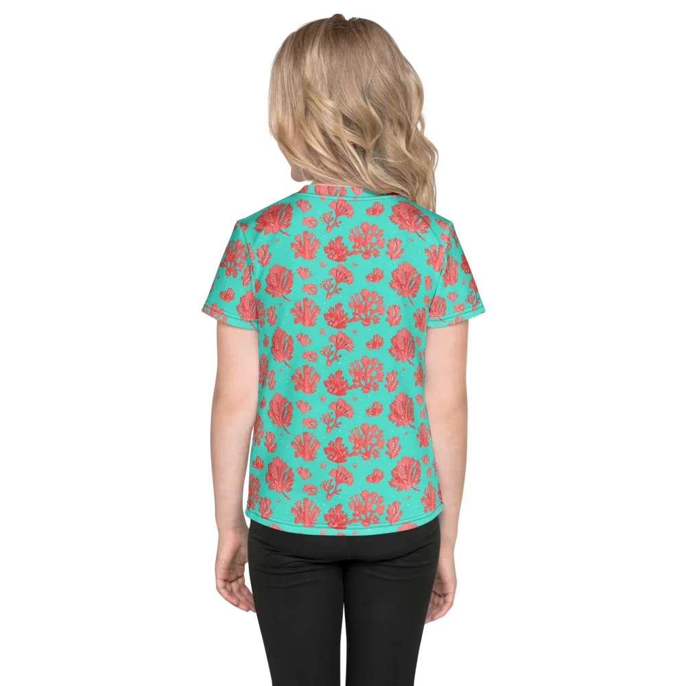 Reef Garden on Kids Crew Neck T-Shirt — Back