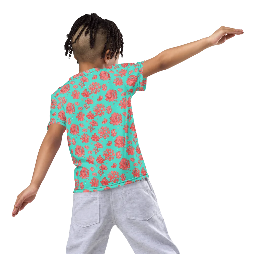 Reef Garden on Kids Crew Neck T-Shirt — Back