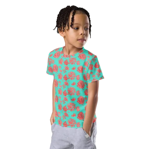 Reef Garden on a Kids Crew Neck T-Shirt