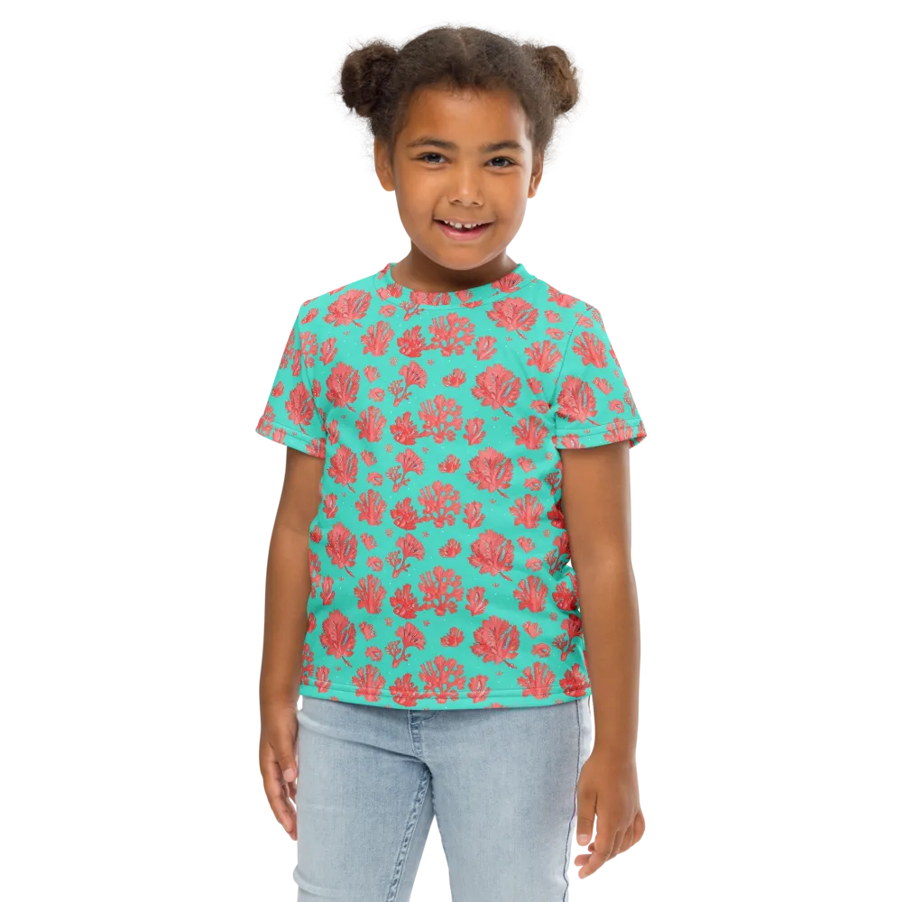 Reef Garden on Kids Crew Neck T-Shirt — Front