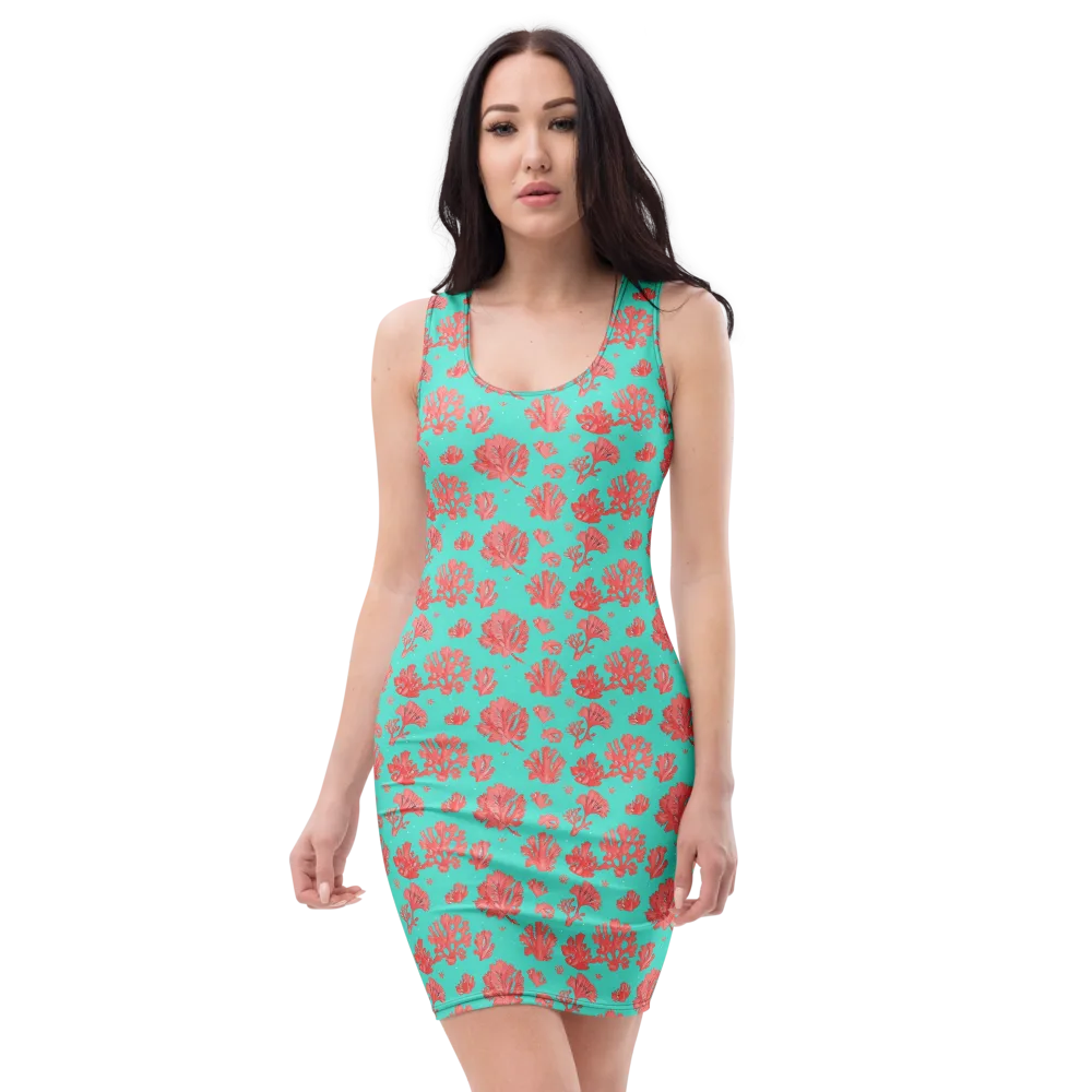 Reef Garden on Bodycon Dress — Front