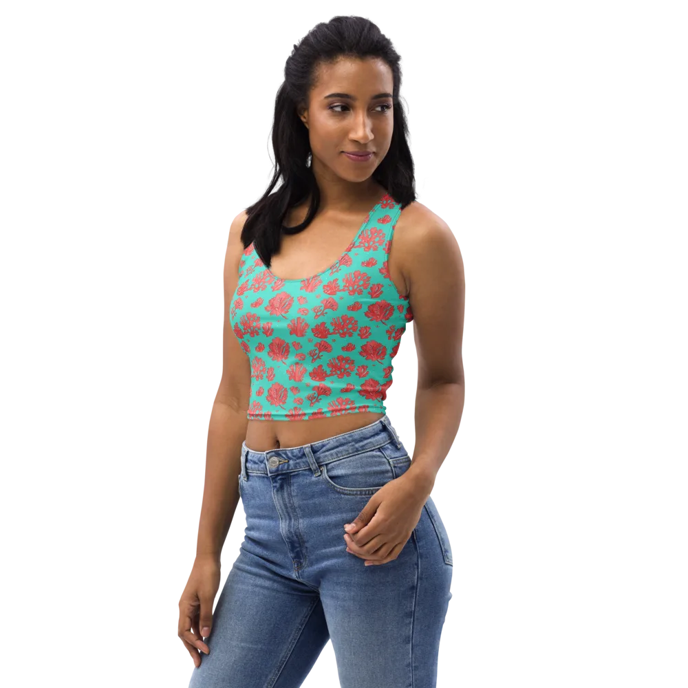 Reef Garden on Crop Top — Left Front