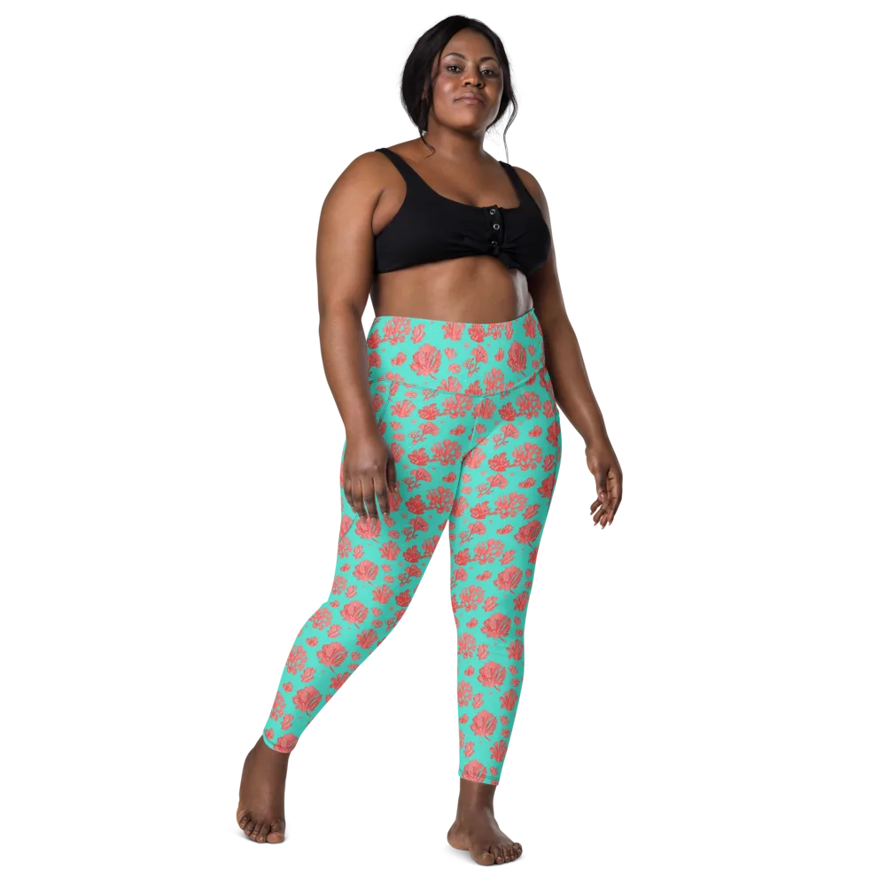 Reef Garden on Leggings with Pockets — Front