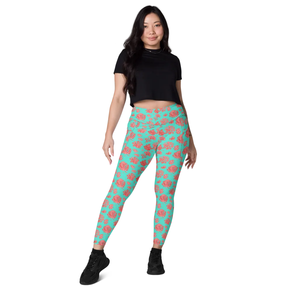 Reef Garden on Leggings with Pockets — Front