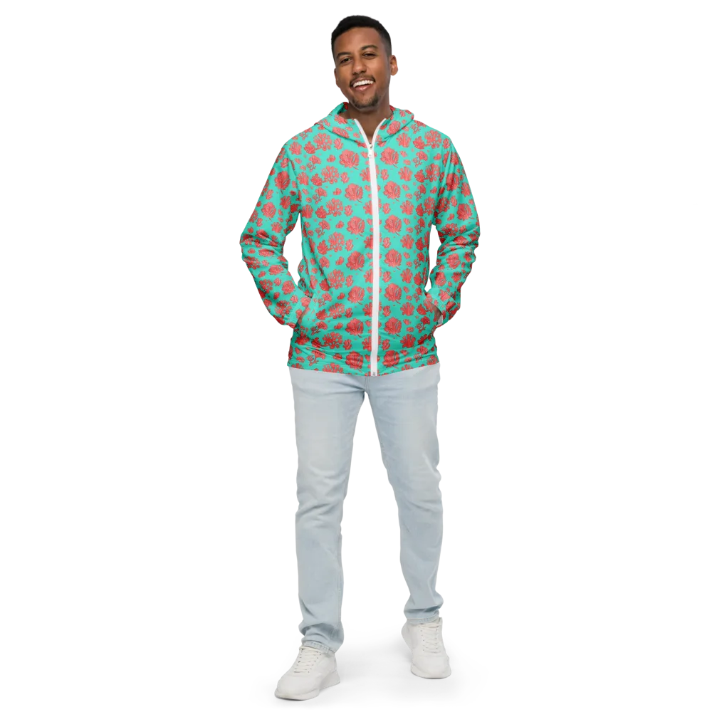 Reef Garden on Men's Windbreaker — Front