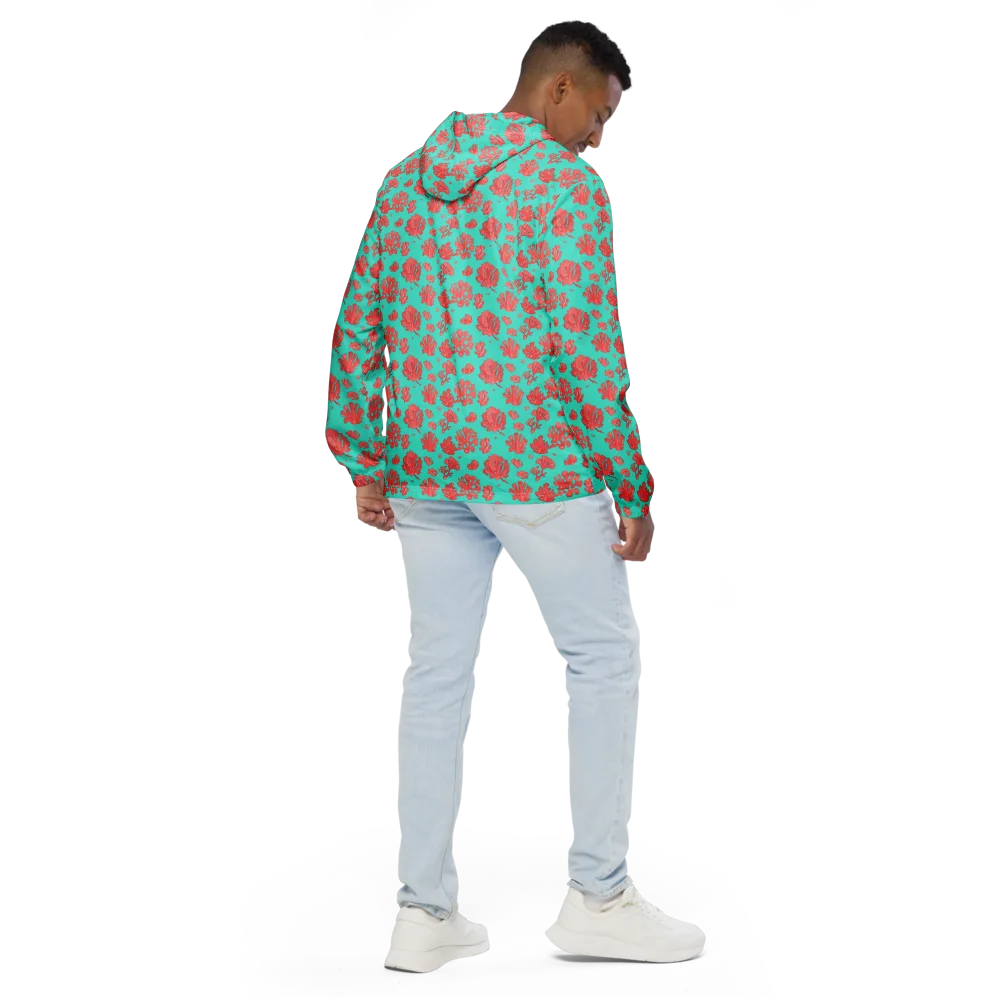 Reef Garden on Men's Windbreaker — Back