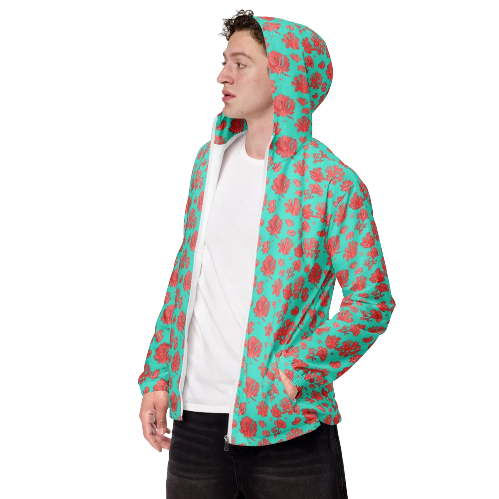 Reef Garden on Men's Windbreaker — Left Front