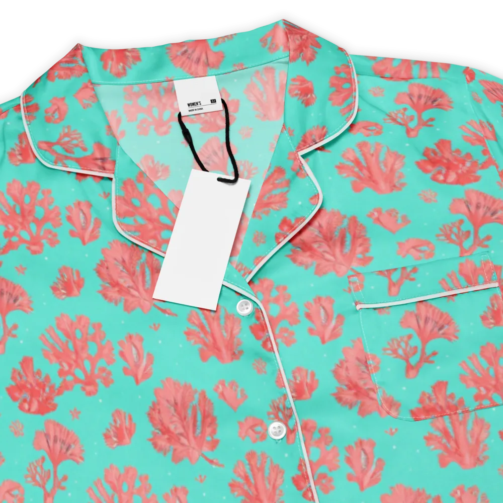 Reef Garden on Women's Short Sleeve Pajama Top — Product details