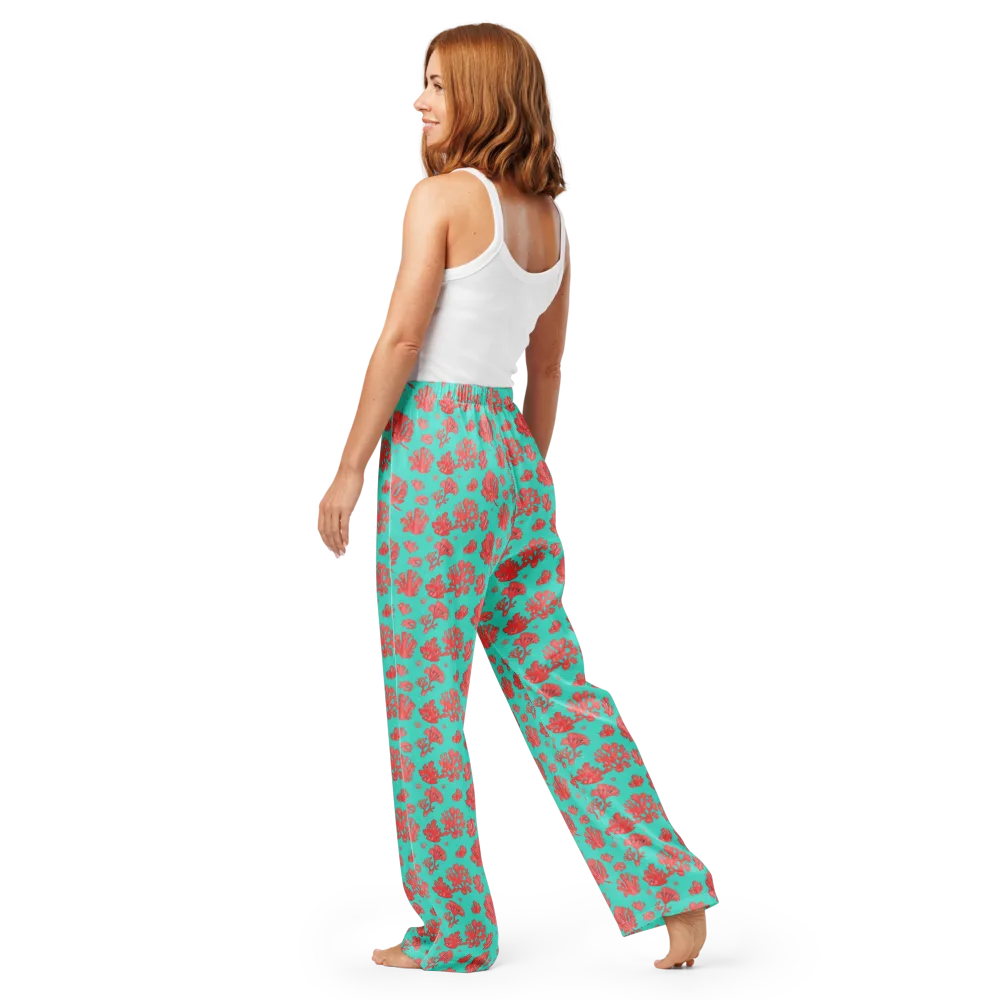 Reef Garden on Women's Pajama Pants — Back