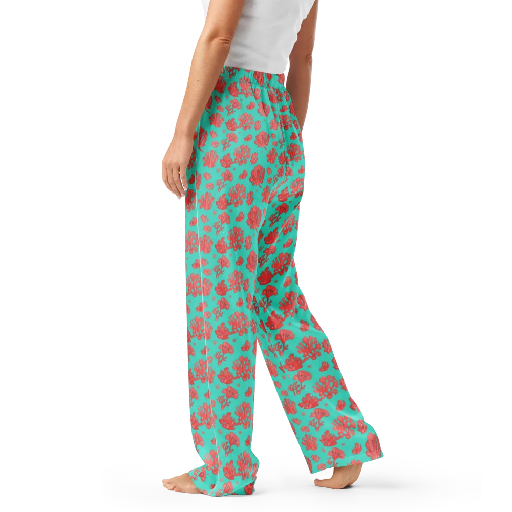 Reef Garden on Women's Pajama Pants — Left