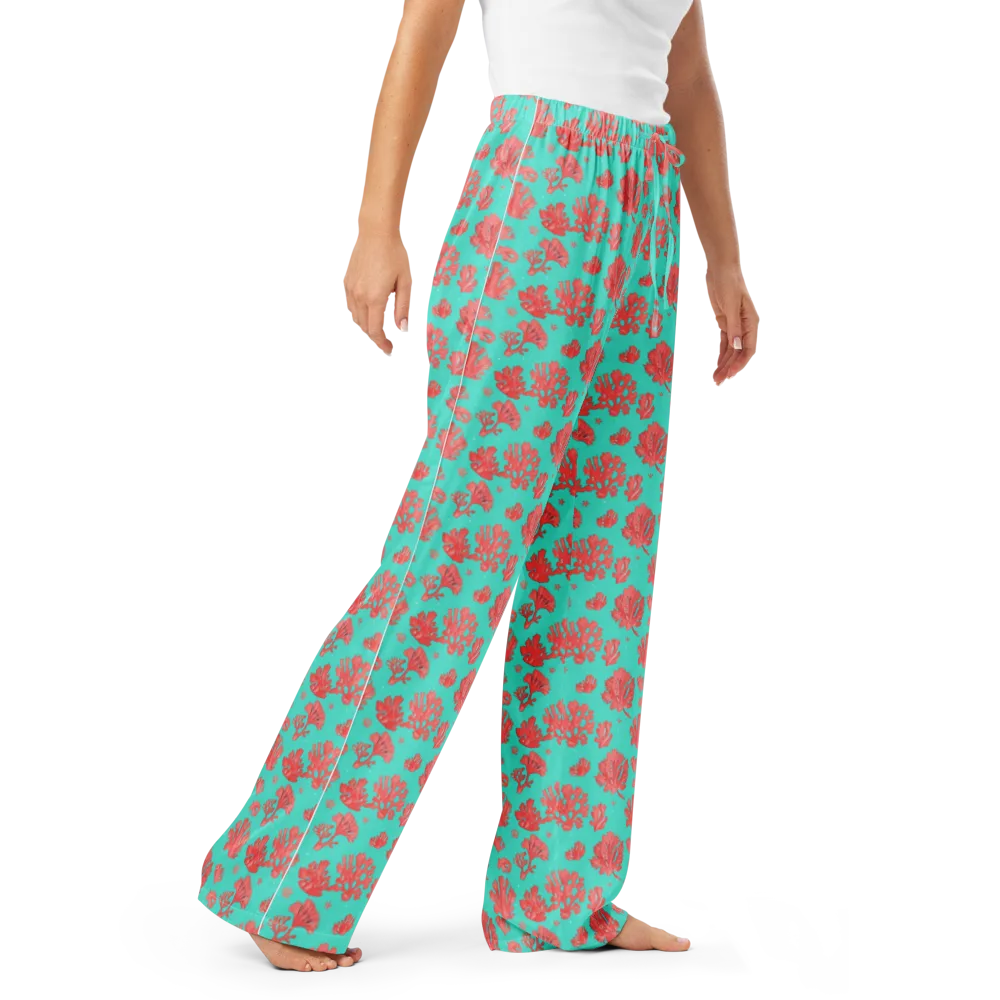 Reef Garden on Women's Pajama Pants — Right Front