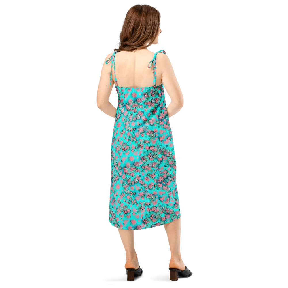 Coral Mirage on Slip Dress — Back