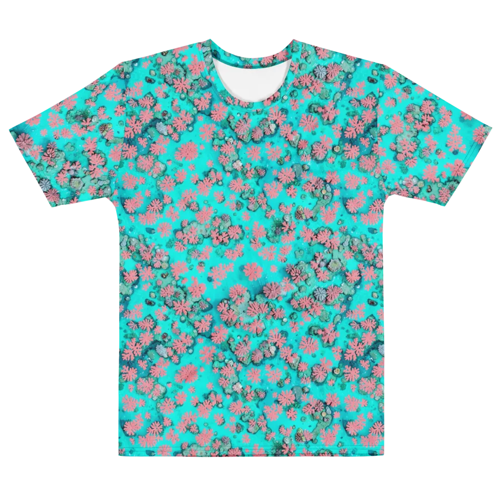 Coral Mirage on Men's Cotton Crew Neck T-Shirt — Front