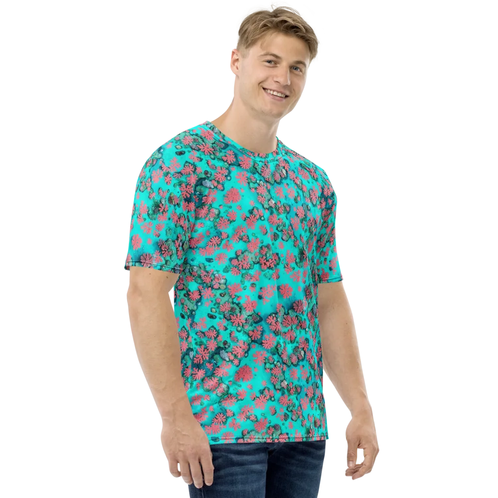 Coral Mirage on Men's Crew Neck T-Shirt — Right