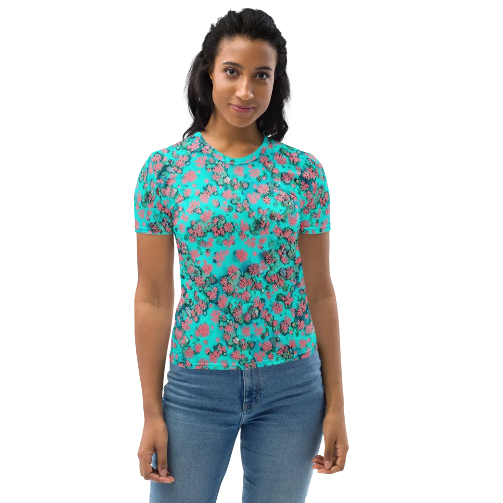 Coral Mirage on Women's Crew Neck T-Shirt — Front