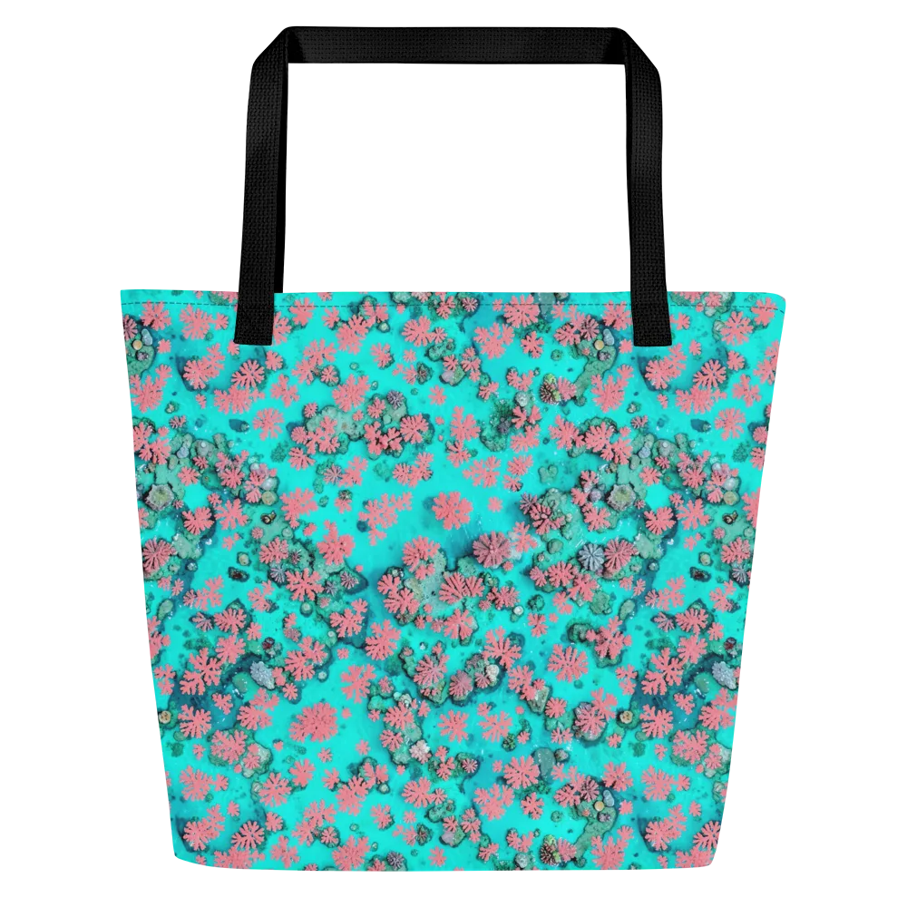 Coral Mirage on Large Tote Bag W/ Pocket — Front