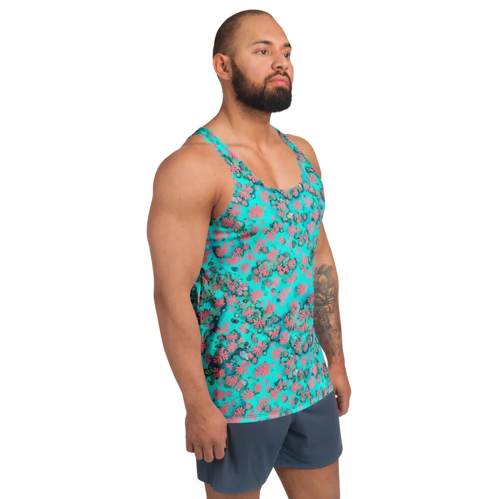 Coral Mirage on Men's Tank Top — Right Front