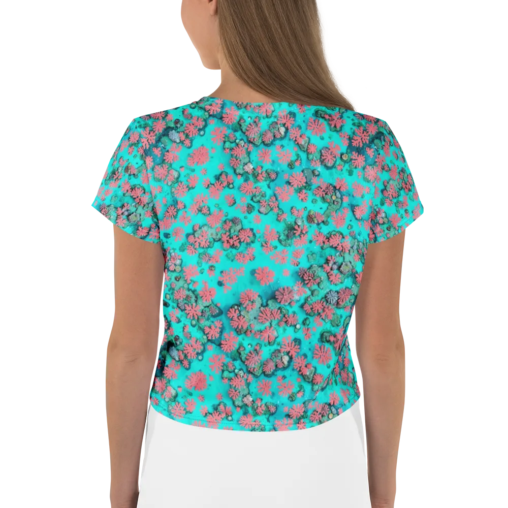 Coral Mirage on Crop Tee — Back