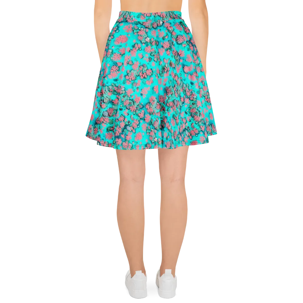Coral Mirage on Skater Skirt — Back