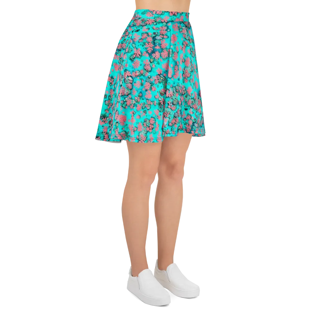 Coral Mirage on Skater Skirt — Right