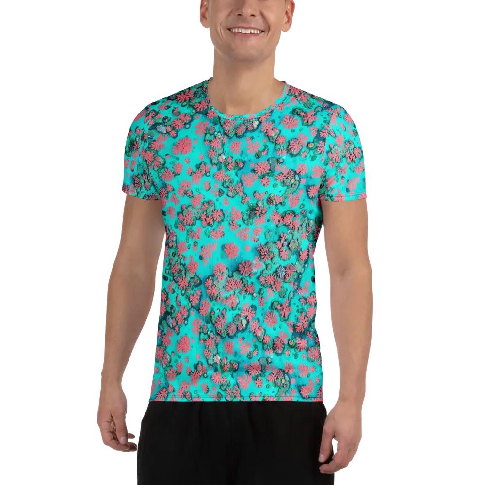 Coral Mirage on Men's Athletic T-Shirt — Front