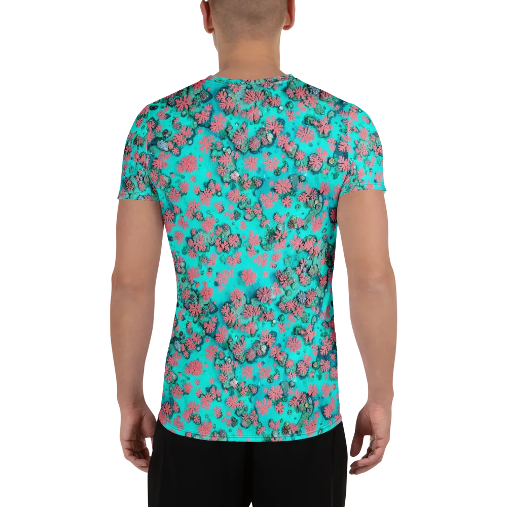 Coral Mirage on Men's Athletic T-Shirt — Back