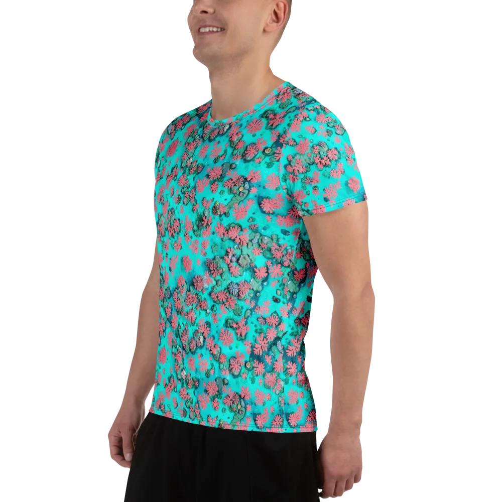 Coral Mirage on Men's Athletic T-Shirt — Left