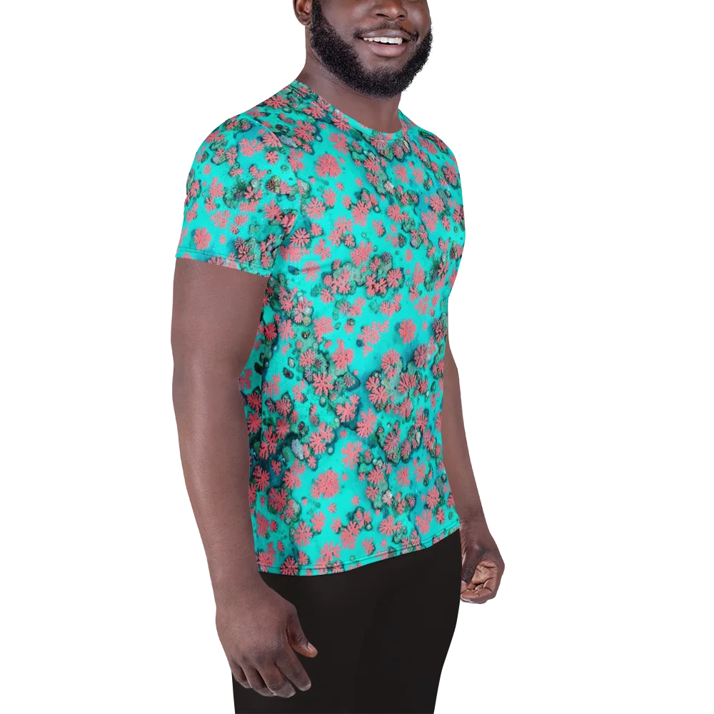 Coral Mirage on Men's Athletic T-Shirt — Right