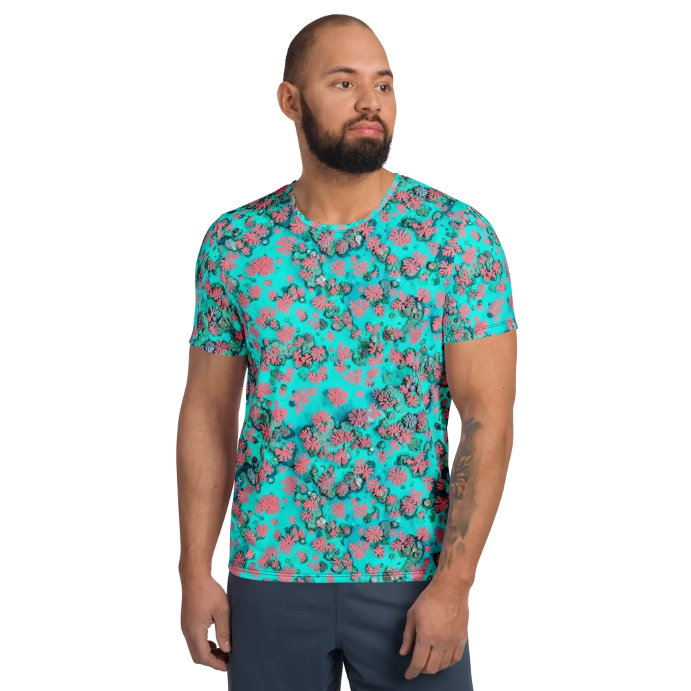 Coral Mirage on Men's Athletic T-Shirt — Front