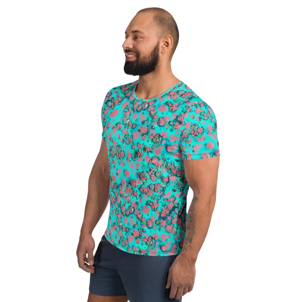 Coral Mirage on Men's Athletic T-Shirt — Left