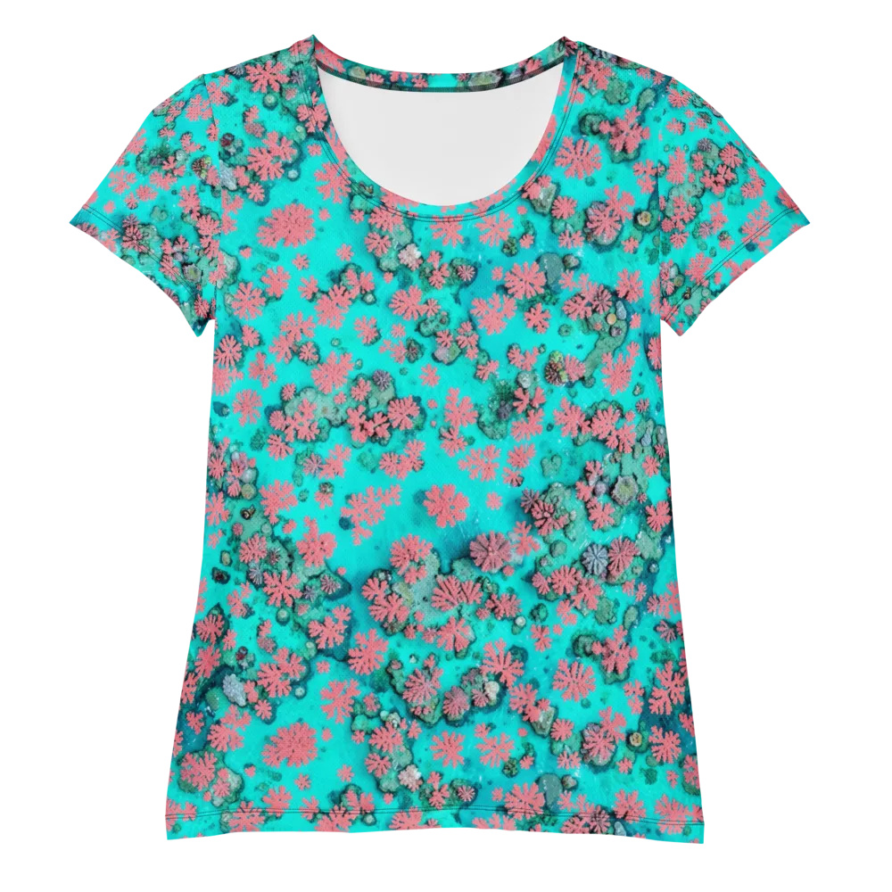 Coral Mirage on Women's Athletic T-Shirt — Front