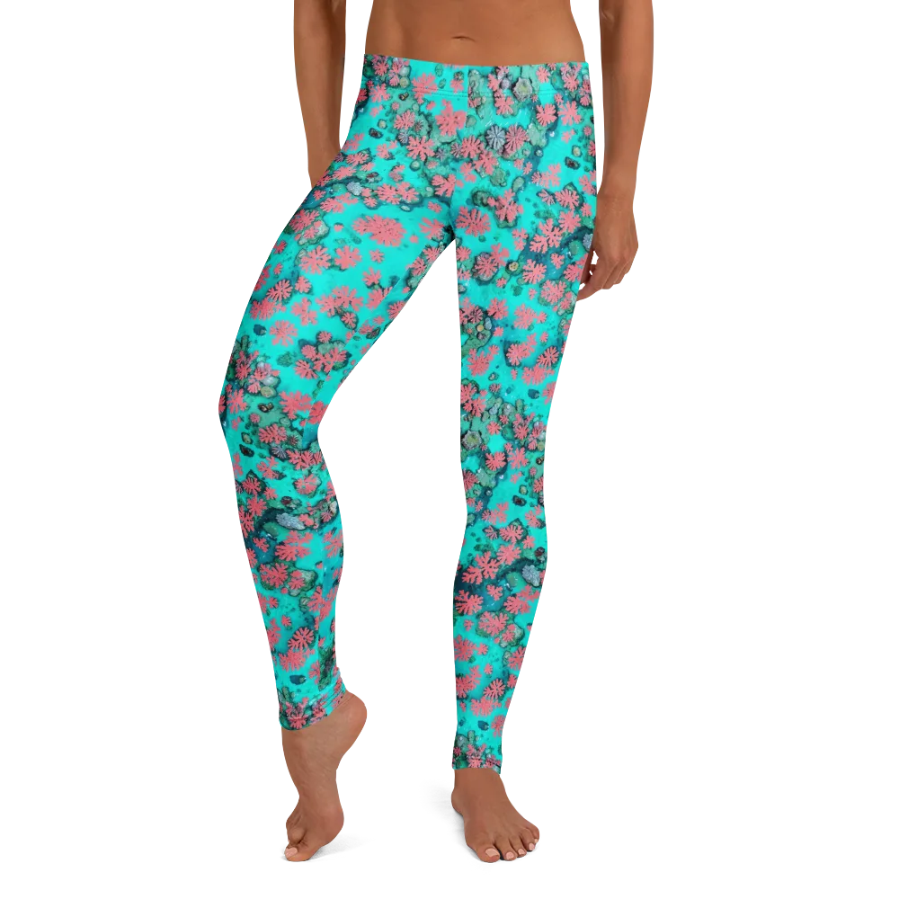 Coral Mirage on Leggings — Front