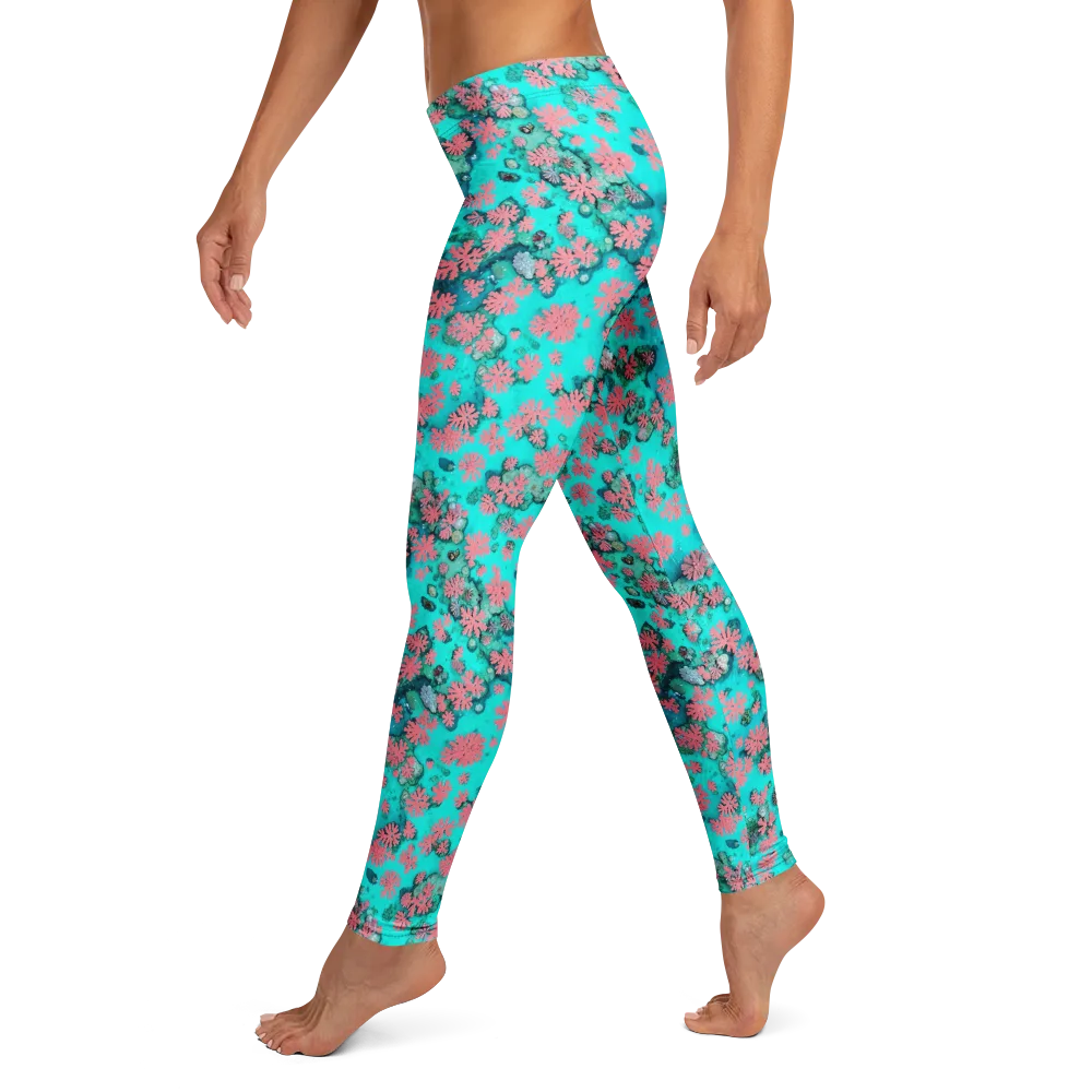 Coral Mirage on Leggings — Left