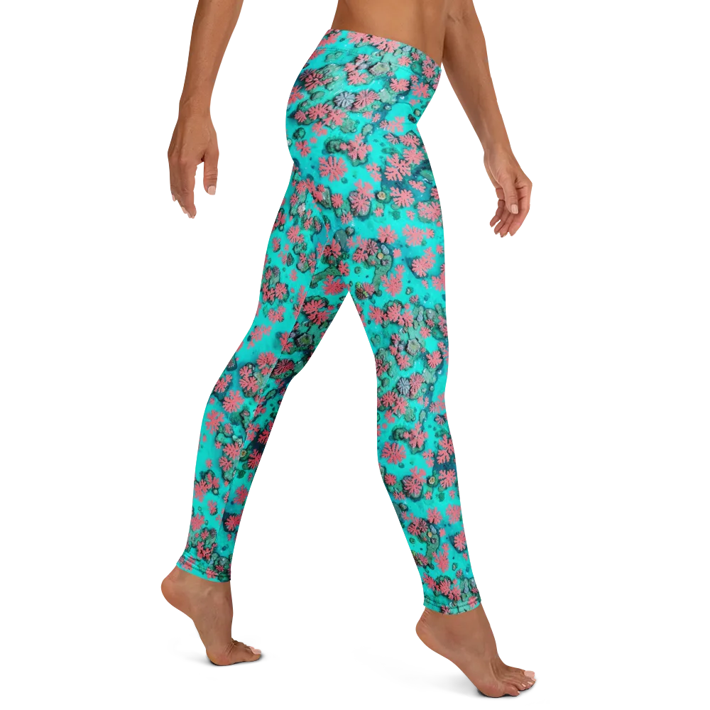Coral Mirage on Leggings — Right