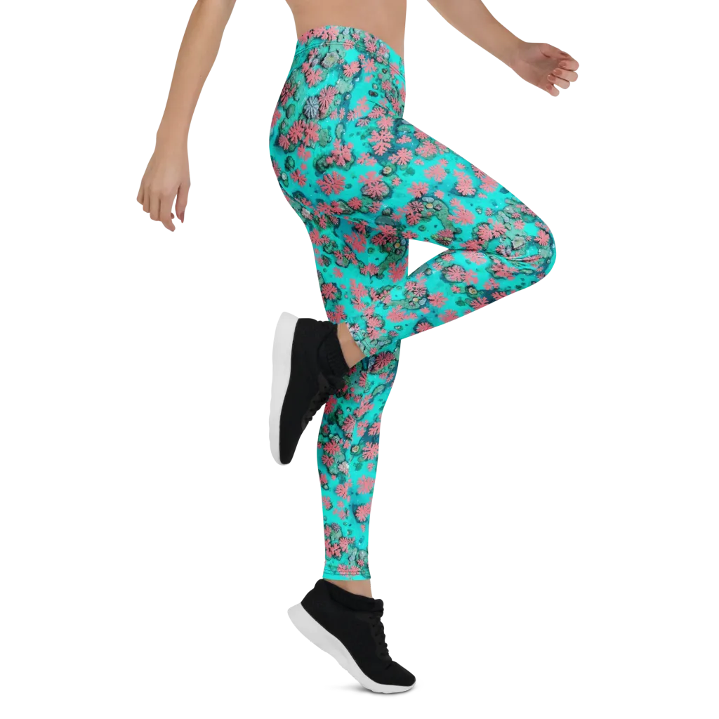 Coral Mirage on Leggings — Right
