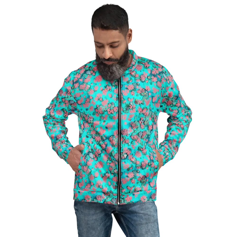 Coral Mirage on Bomber Jacket — Front