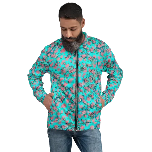 Coral Mirage on a Bomber Jacket