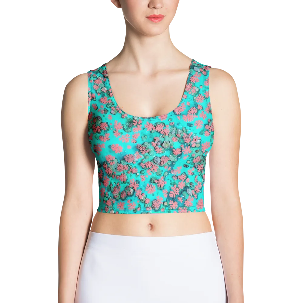 Coral Mirage on Crop Top — Front