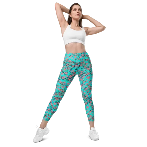 Coral Mirage on a Leggings with Pockets