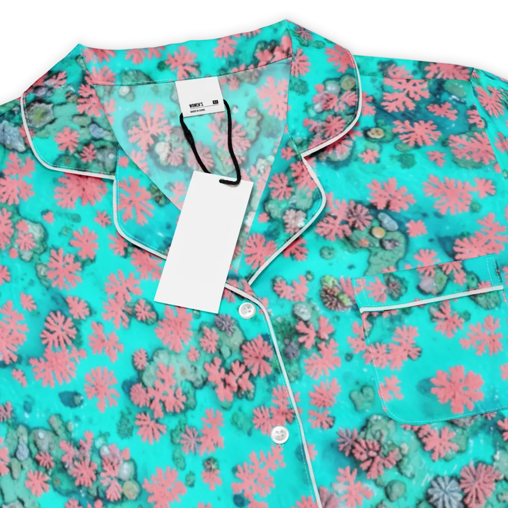 Coral Mirage on Women's Short Sleeve Pajama Top — Product details
