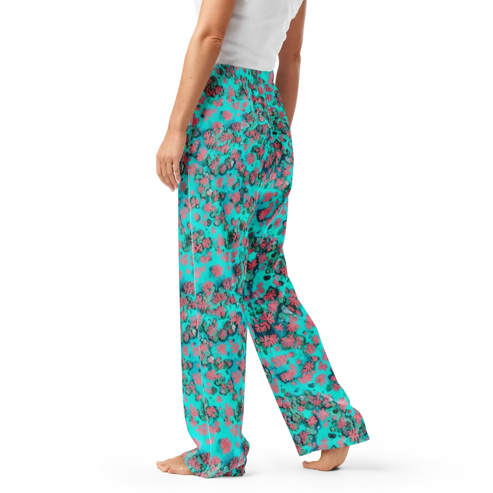 Coral Mirage on Women's Pajama Pants — Left
