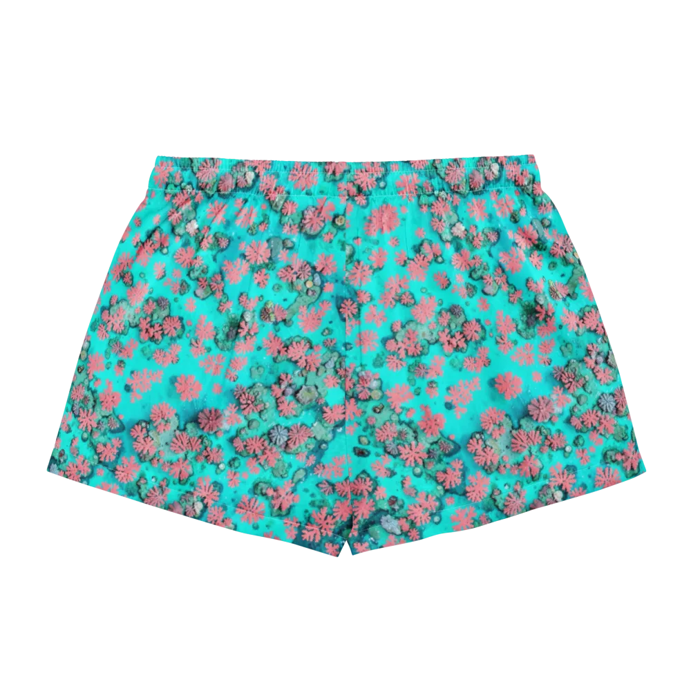 Coral Mirage on Women's Pajama Shorts — Back