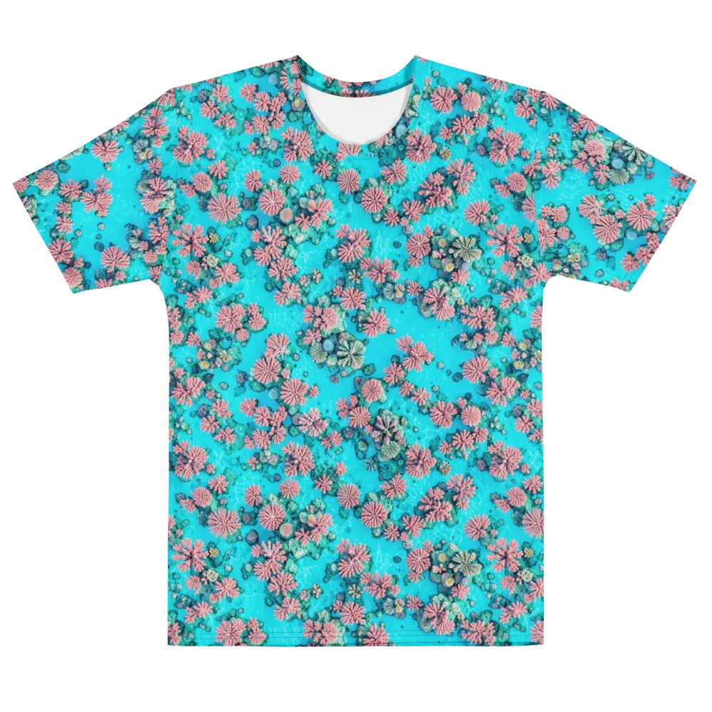 Coral Lagoon on Men's Cotton Crew Neck T-Shirt — Front