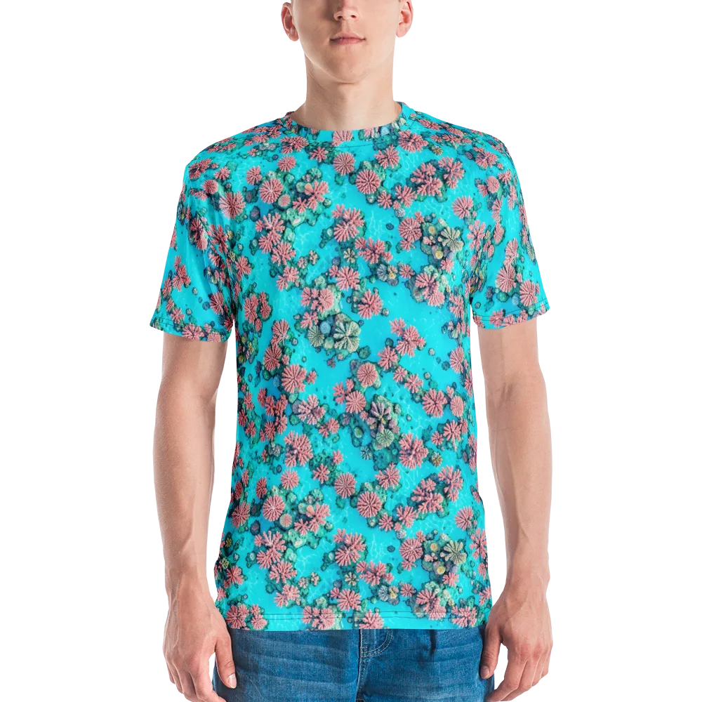 Coral Lagoon on Men's Crew Neck T-Shirt — Front