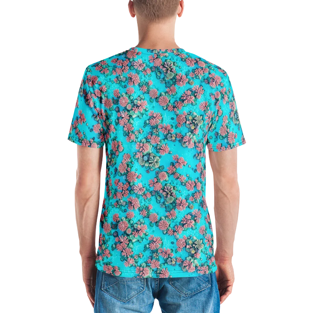 Coral Lagoon on Men's Crew Neck T-Shirt — Back