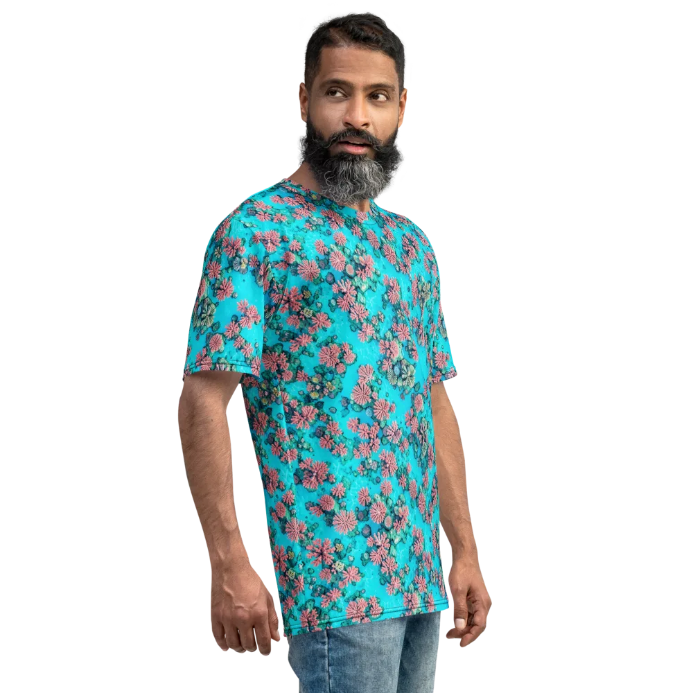 Coral Lagoon on Men's Crew Neck T-Shirt — Right