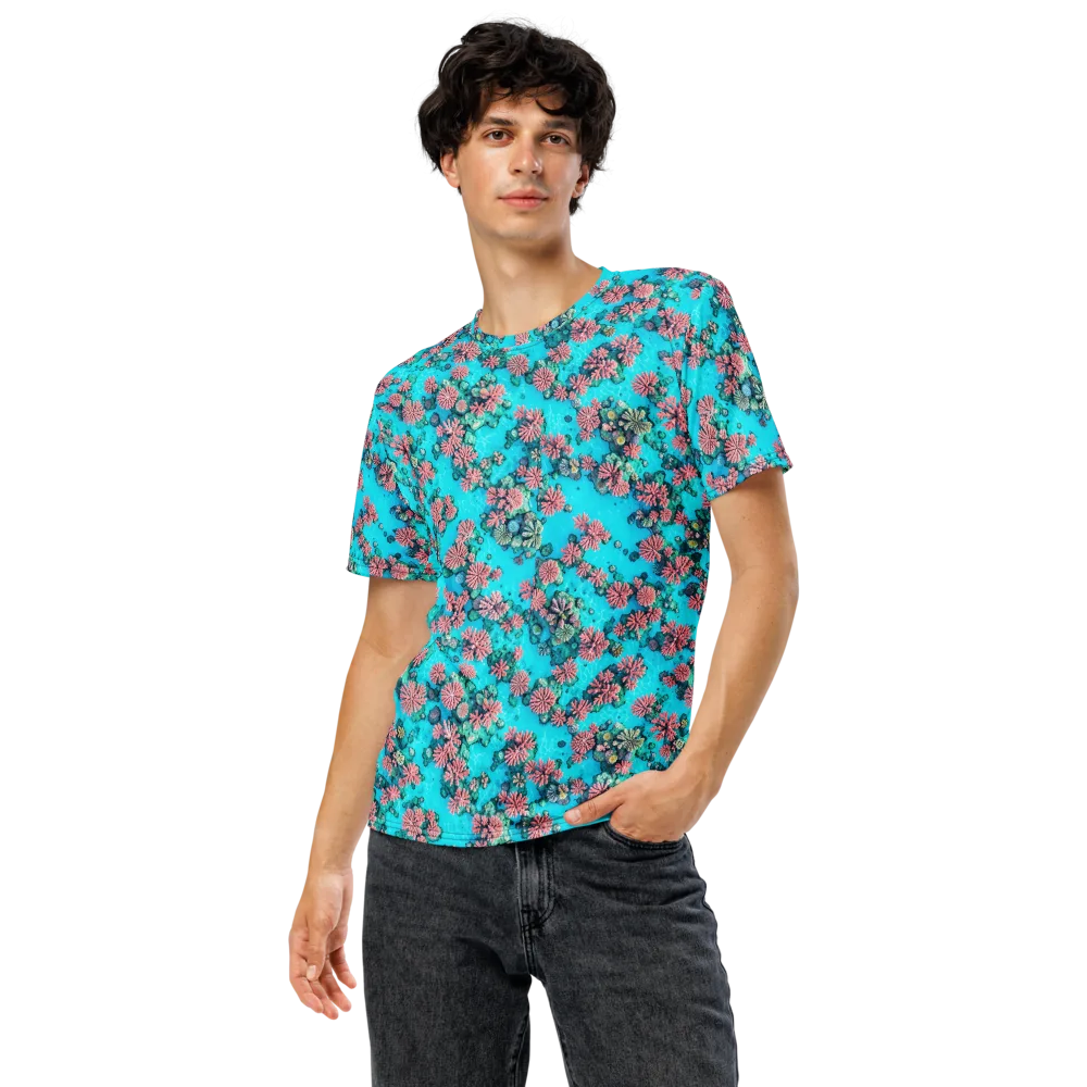 Coral Lagoon on Men's Crew Neck T-Shirt — Front